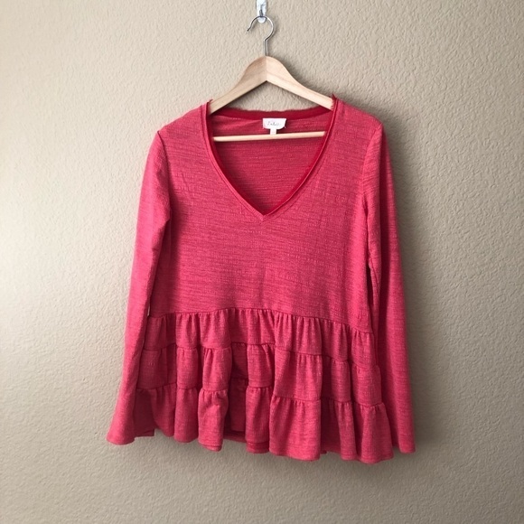 Anthropologie deletta Ruffled Peplum Top - Picture 2 of 6